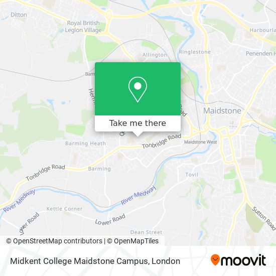 Midkent College Maidstone Campus map