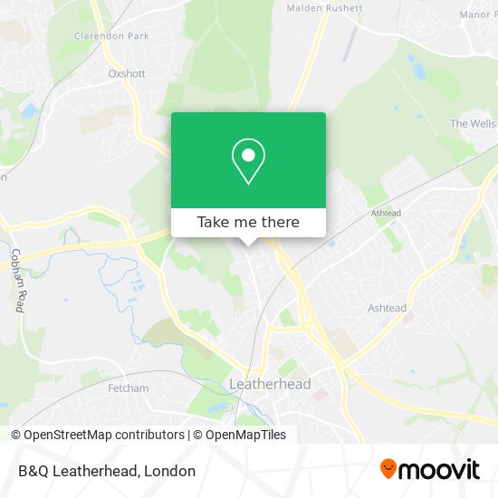 B&Q Leatherhead map