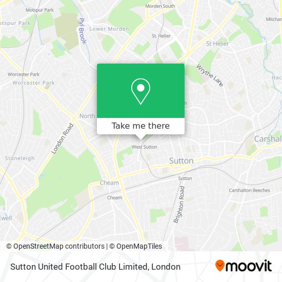 Sutton United Football Club Limited map