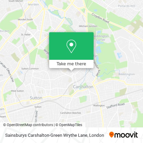 Sainsburys Carshalton-Green Wrythe Lane map