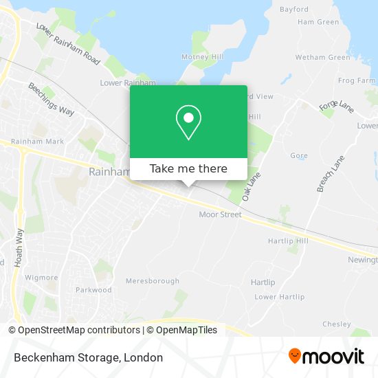 Beckenham Storage map