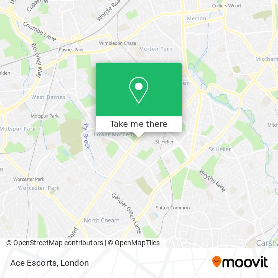 Ace Escorts map