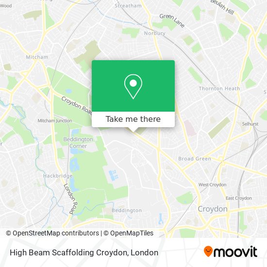 High Beam Scaffolding Croydon map
