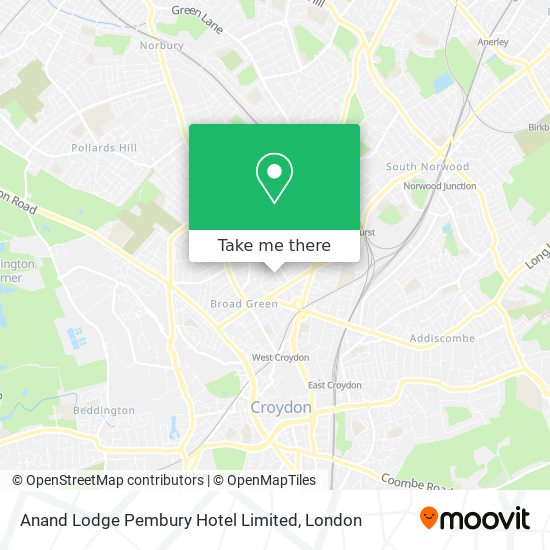 Anand Lodge Pembury Hotel Limited map