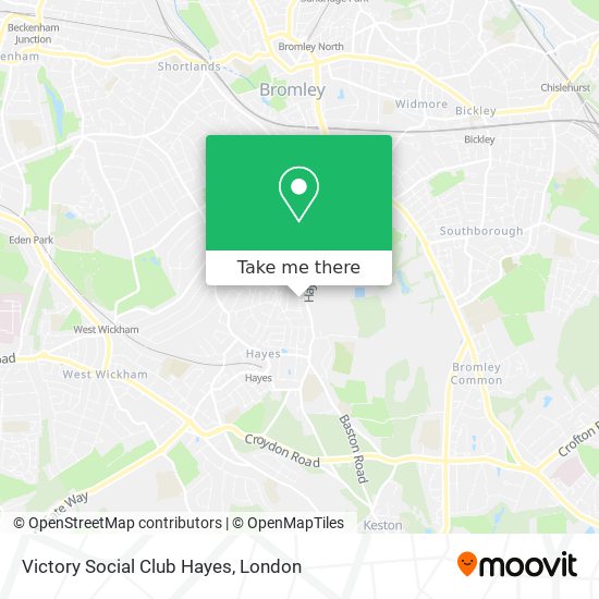 Victory Social Club Hayes map
