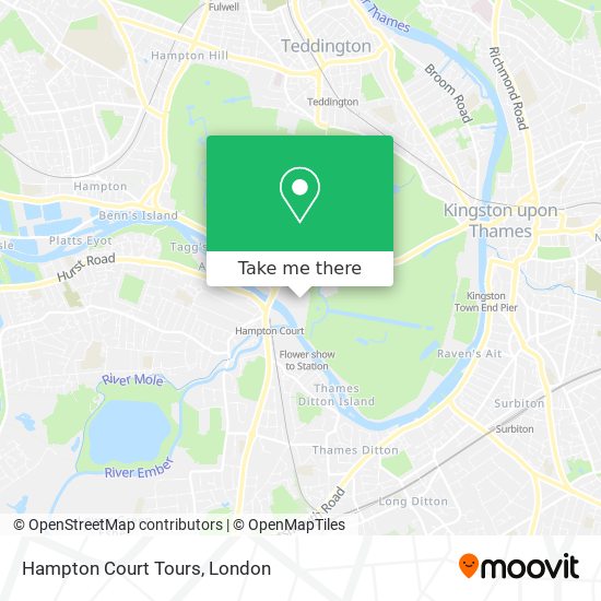 Hampton Court Tours map