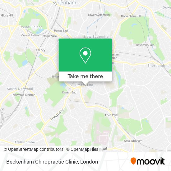 Beckenham Chiropractic Clinic map