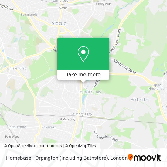 Homebase - Orpington (Including Bathstore) map