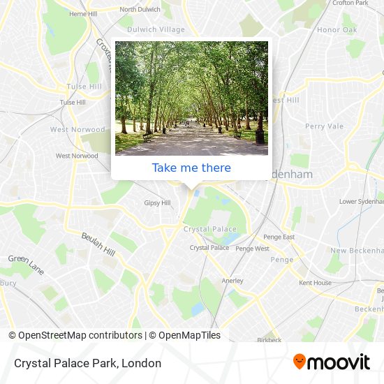 Crystal Palace Park map