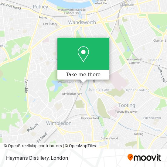 Hayman's Distillery map