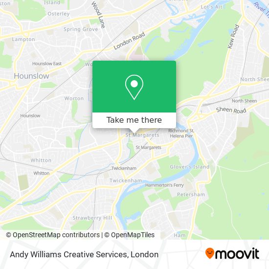 Andy Williams Creative Services map