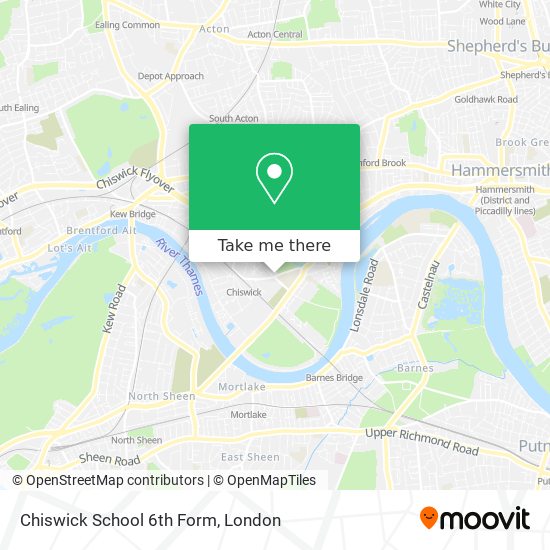 Chiswick School 6th Form map