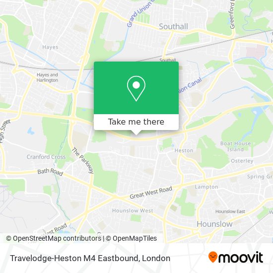 Travelodge-Heston M4 Eastbound map