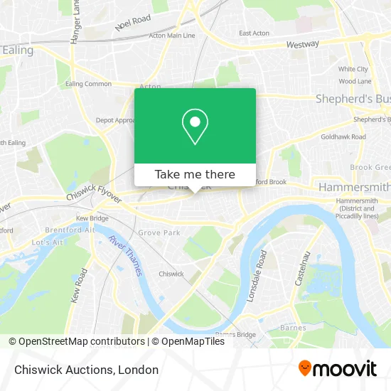 Chiswick Auctions map