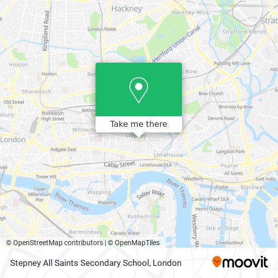 Stepney All Saints Secondary School map
