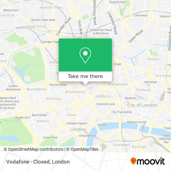 Vodafone - Closed map