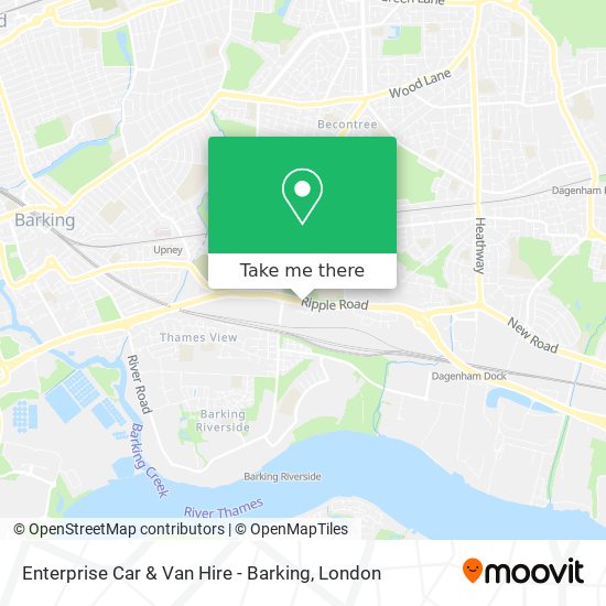 Enterprise Car & Van Hire - Barking map