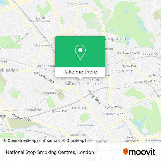 National Stop Smoking Centres map