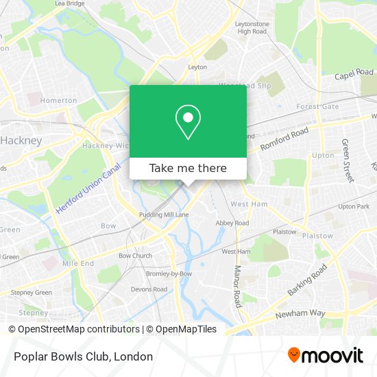 Poplar Bowls Club map