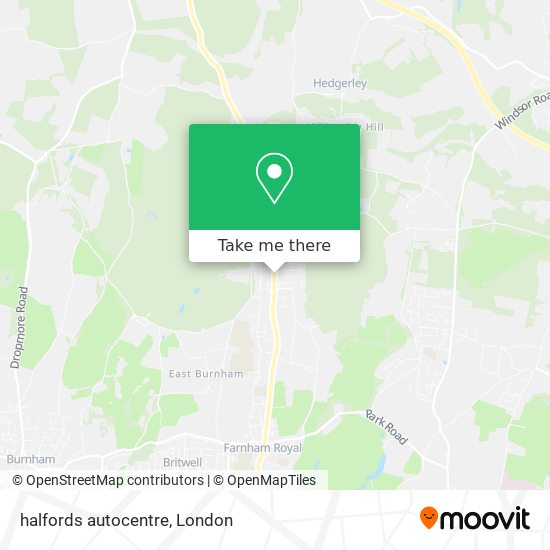 halfords autocentre map