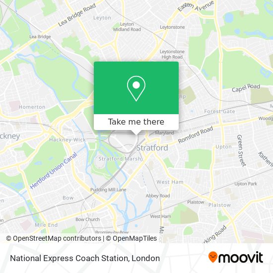 National Express Coach Station map