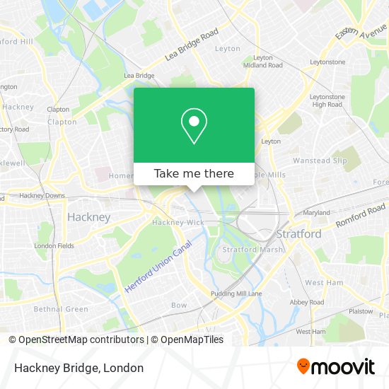 Hackney Bridge map