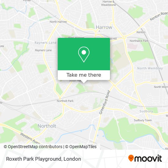 Roxeth Park Playground map