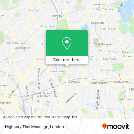 Highbury Thai Massage map