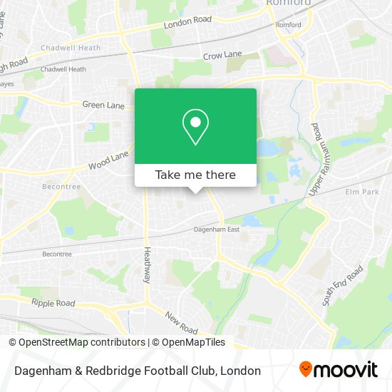 Dagenham & Redbridge Football Club map