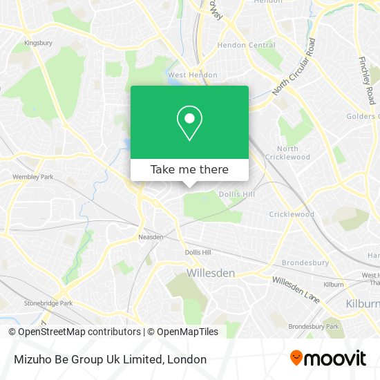 Mizuho Be Group Uk Limited map