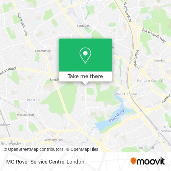 MG Rover Service Centre map