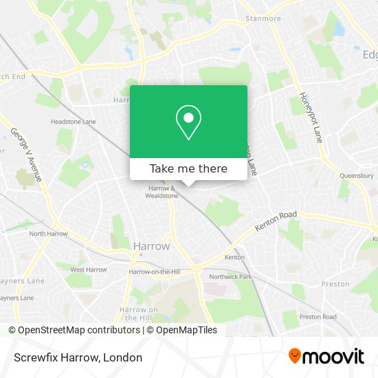 Screwfix Harrow map