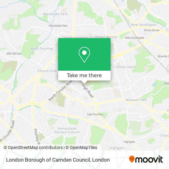 London Borough of Camden Council map