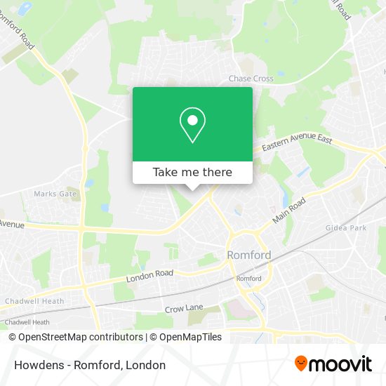 Howdens - Romford map