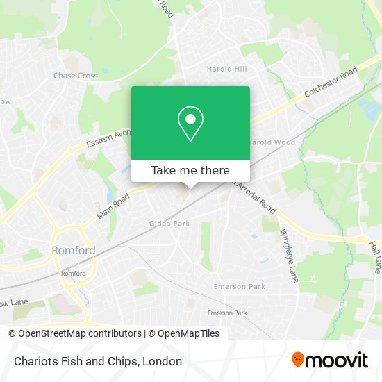 Chariots Fish and Chips map