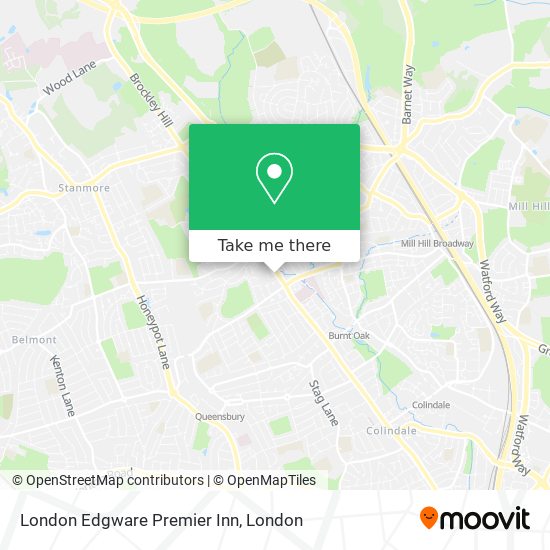 London Edgware Premier Inn map