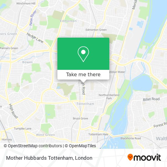 Mother Hubbards Tottenham map