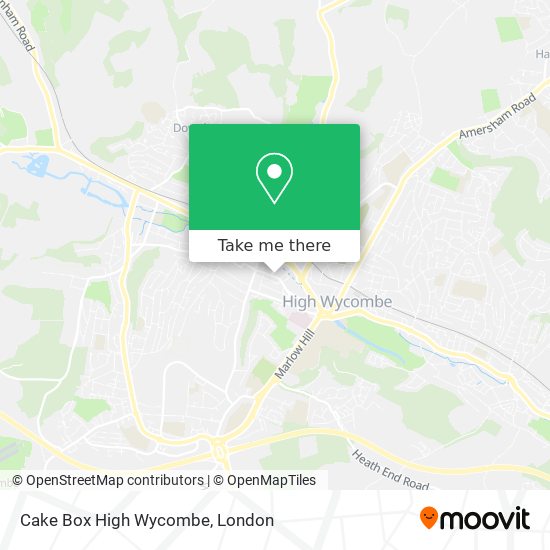 Cake Box High Wycombe map