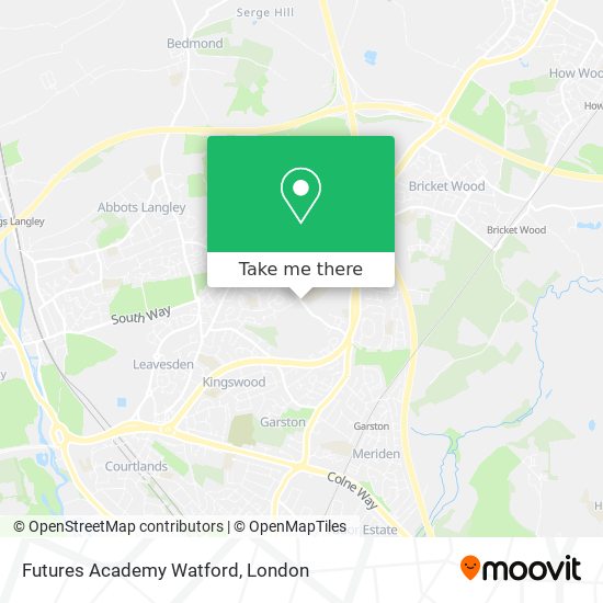 Futures Academy Watford map