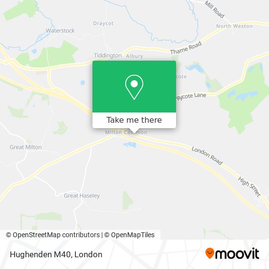 Hughenden M40 map