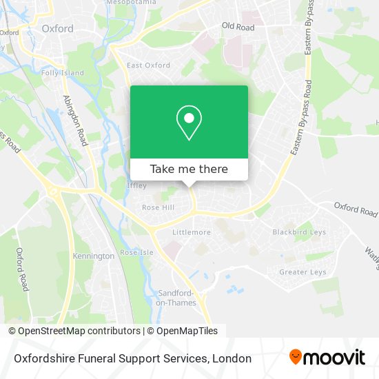 Oxfordshire Funeral Support Services map