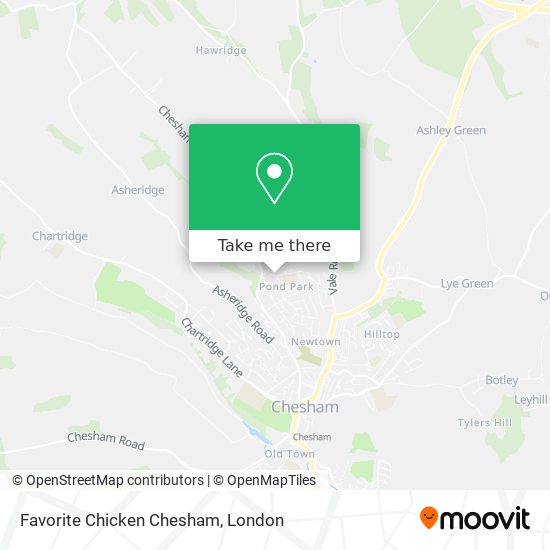 Favorite Chicken Chesham map