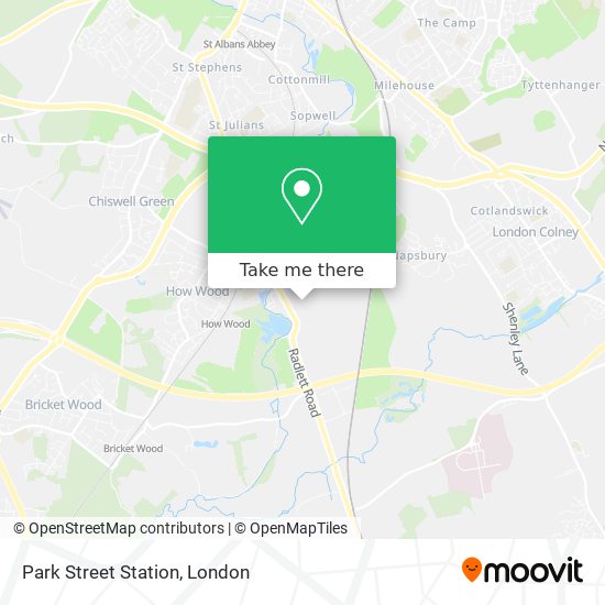 Park Street Station map