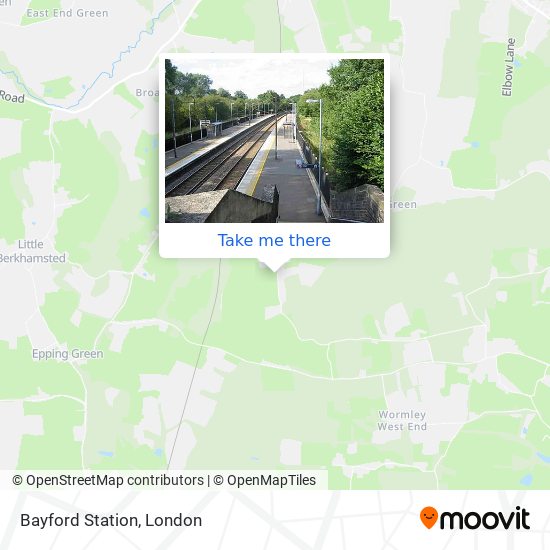 Bayford Station map