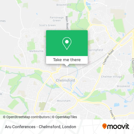 Aru Conferences - Chelmsford map