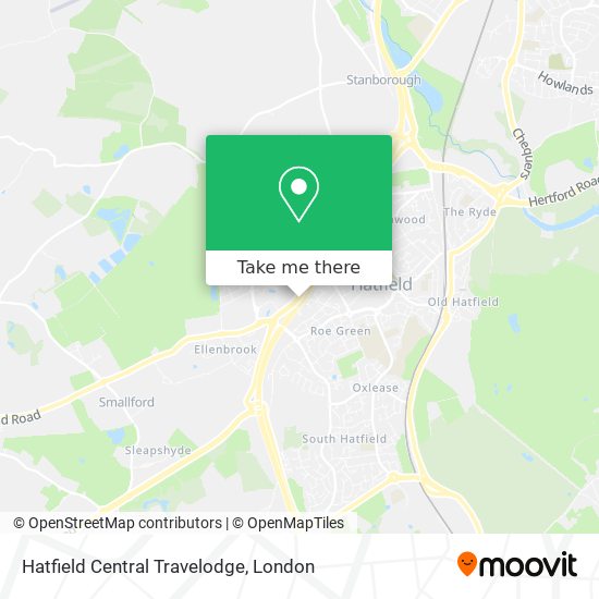 Hatfield Central Travelodge map