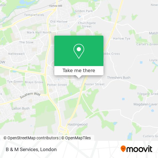 B & M Services map