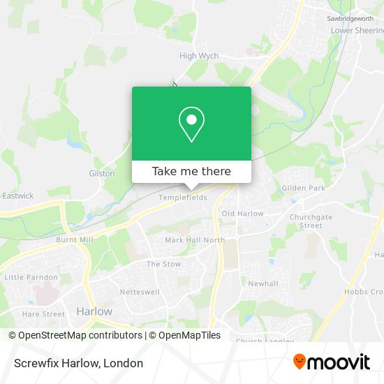 Screwfix Harlow map
