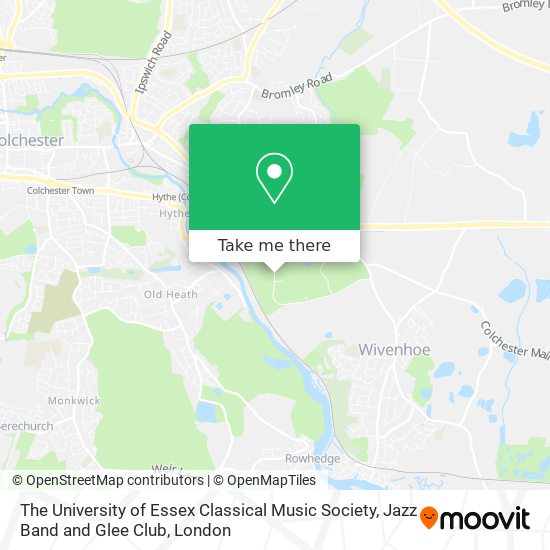 The University of Essex Classical Music Society, Jazz Band and Glee Club map