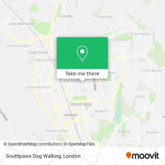 Southpaws Dog Walking map